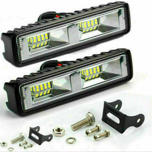 2x 48W LED Work Light Bar Flood Spot Lights Driving Lamp Offroad Car SUV 12V UK